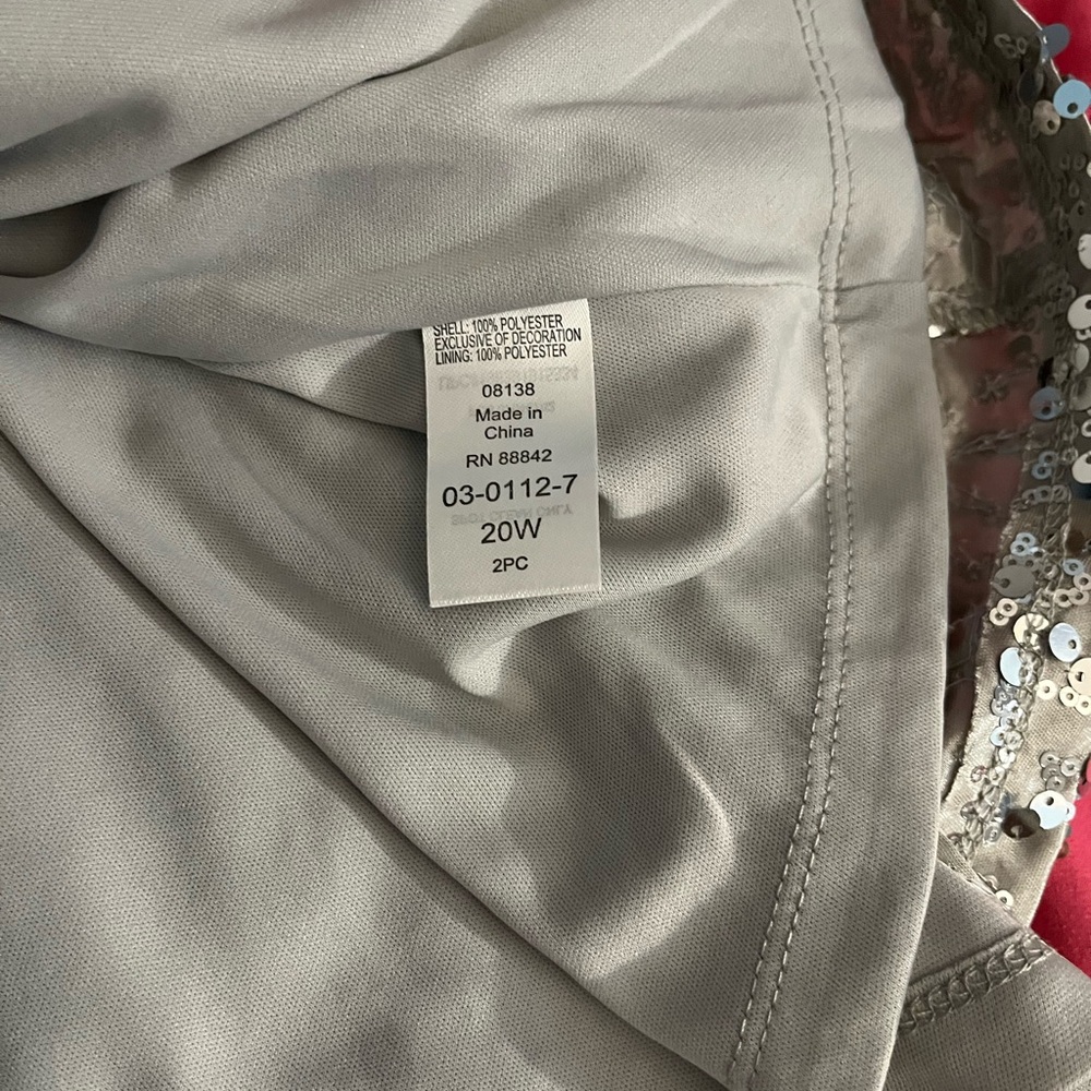 Glamorous Silver Sequin Pants Set - image 2